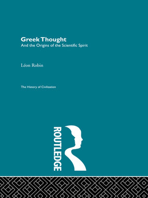 cover image of Greek Thought and the Origins of the Scientific Spirit